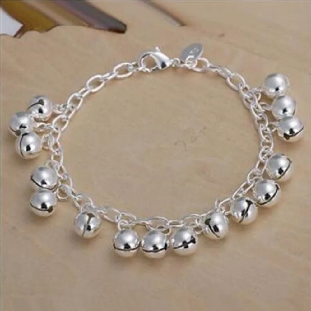 NEW. SILVER BELLS ADJUSTABLE BOHO ANKLET. - Picture 2 of 5